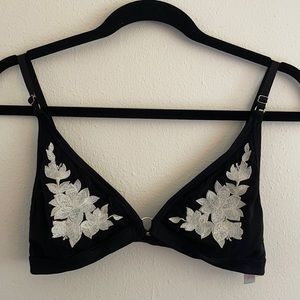 PINK Victoria’s Secret Black Unlined Bralette Sz M